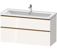 Duravit D-Neo bâti-support lavabo suspendu, 1184x625x452mm, 1 tiroir, avec poignée bronze brossé, DE4391004220000, Couleur: Décor blanc brillant