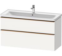 Duravit D-Neo bâti-support lavabo suspendu, 1184x625x452mm, 1 tiroir, avec poignée bronze brossé, DE4391004180000, Couleur: Décor blanc mat