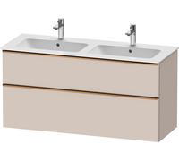 Duravit D-Neo bâti-support lavabo suspendu, 1280x625x462mm, 1 tiroir, avec poignée bronze brossé, DE4365004910000, Couleur: DÃ©cor taupe mat