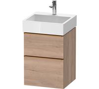 Duravit D-Neo bâti-support lavabo suspendu, 484x625x442mm, 1 tiroir, avec poignée bronze brossé, DE4370004550000, Couleur: Décor chêne marbré