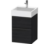 Duravit D-Neo bâti-support lavabo suspendu, 484x625x442mm, 1 tiroir, avec poignée diamant noir, DE43700BD160000, Couleur: Décor chêne noir mat