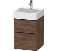 Duravit D-Neo bâti-support lavabo suspendu, 484x625x442mm, 1 tiroir, avec poignée diamant noir, DE43700BD210000, Couleur: Décor noyer foncé mat