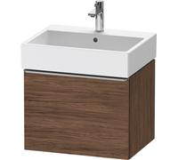 Duravit D-Neo bâti-support lavabo suspendu, 584x440x442mm, 1 tiroir, avec poignée acier inox brossé, DE4271070210000, Couleur: Décor noyer foncé mat