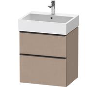 Duravit D-Neo bâti-support lavabo suspendu, 584x625x442mm, 1 tiroir, avec poignée diamant noir, DE43710BD750000, Couleur: Décor lin mat