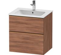 Duravit D-Neo bâti-support lavabo suspendu, 610x625x462mm, 1 tiroir, avec poignée bronze brossé, DE4361004790000, Couleur: Décor noyer mat