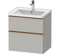 Duravit D-Neo bâti-support lavabo suspendu, 634x625x452mm, 1 tiroir, avec poignée bronze brossé, DE4354004070000, Couleur: DÃ©cor gris bÃ©ton mat