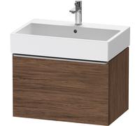 Duravit D-Neo bâti-support lavabo suspendu, 684x440x442mm, 1 tiroir, avec poignée acier inox brossé, DE4272070210000, Couleur: Décor noyer foncé mat