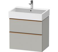 Duravit D-Neo bâti-support lavabo suspendu, 684x625x442mm, 1 tiroir, avec poignée bronze brossé, DE4372004070000, Couleur: DÃ©cor gris bÃ©ton mat