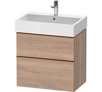 Duravit D-Neo bâti-support lavabo suspendu, 684x625x442mm, 1 tiroir, avec poignée bronze brossé, DE4372004550000, Couleur: Décor chêne marbré