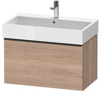 Duravit D-Neo bâti-support lavabo suspendu, 784x440x442mm, 1 tiroir, avec poignée diamant noir, DE42730BD550000, Couleur: Décor chêne marbré