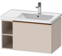 Duravit D-Neo bâti-support lavabo suspendu, 784x440x452mm, 1 tiroir, 1 compartiment ouvert sur le côté gauche, avec poignée bronze brossé, DE4257004910000, Couleur: DÃ©cor taupe mat