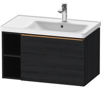 Duravit D-Neo bâti-support lavabo suspendu, 784x440x452mm, 1 tiroir, 1 compartiment ouvert sur le côté gauche, avec poignée bronze brossé, DE4257004160000, Couleur: Décor chêne noir mat