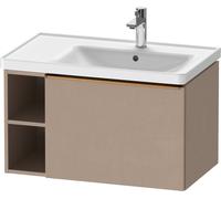 Duravit D-Neo bâti-support lavabo suspendu, 784x440x452mm, 1 tiroir, 1 compartiment ouvert sur le côté gauche, avec poignée bronze brossé, DE4257004750000, Couleur: Décor lin mat