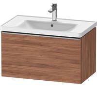 Duravit D-Neo bâti-support lavabo suspendu, 784x440x452mm, 1 tiroir, avec poignée acier inox brossé, DE4255070790000, Couleur: Décor noyer mat