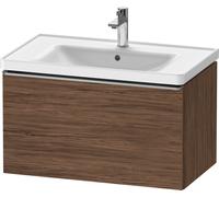 Duravit D-Neo bâti-support lavabo suspendu, 784x440x452mm, 1 tiroir, avec poignée acier inox brossé, DE4255070210000, Couleur: Décor noyer foncé mat