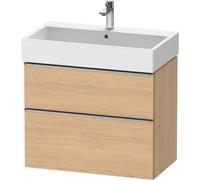 Duravit D-Neo bâti-support lavabo suspendu,784x625x442mm, 1 tiroir, avec poignée acier inox brossé, DE4373070300000, Couleur: Décor chêne naturel mat