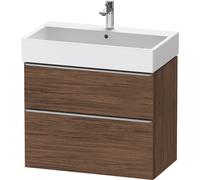 Duravit D-Neo bâti-support lavabo suspendu,784x625x442mm, 1 tiroir, avec poignée acier inox brossé, DE4373070210000, Couleur: Décor noyer foncé mat