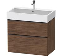 Duravit D-Neo bâti-support lavabo suspendu,784x625x442mm, 1 tiroir, avec poignée diamant noir, DE43730BD210000, Couleur: Décor noyer foncé mat