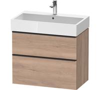 Duravit D-Neo bâti-support lavabo suspendu,784x625x442mm, 1 tiroir, avec poignée diamant noir, DE43730BD550000, Couleur: Décor chêne marbré