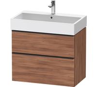 Duravit D-Neo bâti-support lavabo suspendu,784x625x442mm, 1 tiroir, avec poignée diamant noir, DE43730BD790000, Couleur: Décor noyer mat