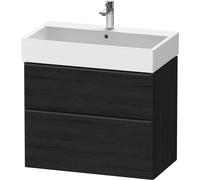 Duravit D-Neo bâti-support lavabo suspendu,784x625x442mm, 1 tiroir, avec poignée diamant noir, DE43730BD160000, Couleur: Décor chêne noir mat