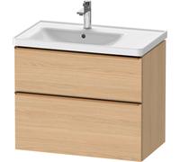 Duravit D-Neo bâti-support lavabo suspendu, 784x625x452mm, 1 tiroir, avec poignée bronze brossé, DE4357004300000, Couleur: Décor chêne naturel mat