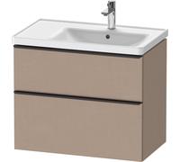 Duravit D-Neo bâti-support lavabo suspendu, 784x625x452mm, 1 tiroir, avec poignée diamant noir, DE43580BD750000, Couleur: Décor lin mat