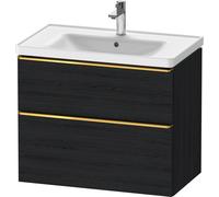 Duravit D-Neo bâti-support lavabo suspendu, 784x625x452mm, 1 tiroir, avec poignée or poli, DE4355034160000, Couleur: Décor chêne noir