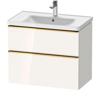 Duravit D-Neo bâti-support lavabo suspendu, 784x625x452mm, 1 tiroir, avec poignée or poli, DE4355034220000, Couleur: Décor blanc brillant