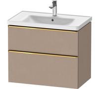 Duravit D-Neo bâti-support lavabo suspendu, 784x625x452mm, 1 tiroir, avec poignée or poli, DE4355034750000, Couleur: Décor lin mat