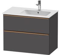 Duravit D-Neo bâti-support lavabo suspendu, 810x625x462mm, 1 tiroir, avec poignée bronze brossé, DE4367004490000, Couleur: Décor graphite mat