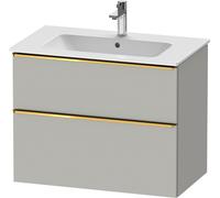 Duravit D-Neo bâti-support lavabo suspendu, 810x625x462mm, 1 tiroir, avec poignée or poli, DE4362034070000, Couleur: DÃ©cor gris bÃ©ton mat