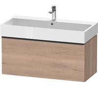 Duravit D-Neo bâti-support lavabo suspendu,984x440x442mm, 1 tiroir, avec poignée noir diamant, DE42740BD550000, Couleur: Décor chêne marbré
