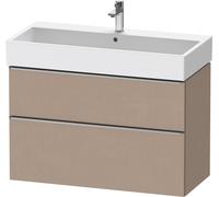 Duravit D-Neo bâti-support lavabo suspendu,984x625x442mm, 1 tiroir, avec poignée acier inox brossé, DE4374070750000, Couleur: Décor lin mat