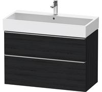 Duravit D-Neo bâti-support lavabo suspendu,984x625x442mm, 1 tiroir, avec poignée acier inox brossé, DE4374070160000, Couleur: Décor chêne noir mat