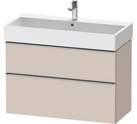 Duravit D-Neo bâti-support lavabo suspendu,984x625x442mm, 1 tiroir, avec poignée acier inox brossé, DE4374070910000, Couleur: DÃ©cor taupe mat
