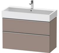 Duravit D-Neo bâti-support lavabo suspendu,984x625x442mm, 1 tiroir, avec poignée acier inox brossé, DE4374070430000, Couleur: Décor basalte mat