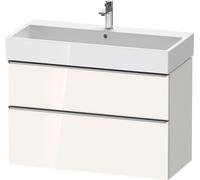 Duravit D-Neo bâti-support lavabo suspendu,984x625x442mm, 1 tiroir, avec poignée acier inox brossé, DE4374070220000, Couleur: Décor blanc brillant