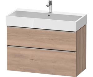 Duravit D-Neo bâti-support lavabo suspendu,984x625x442mm, 1 tiroir, avec poignée acier inox brossé, DE4374070550000, Couleur: Décor chêne marbré