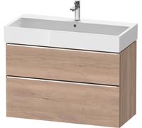 Duravit D-Neo bâti-support lavabo suspendu,984x625x442mm, 1 tiroir, avec poignée chrome, DE4374010550000, Couleur: Décor chêne marbré