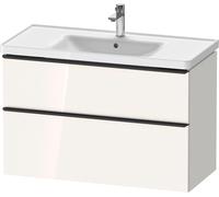 Duravit D-Neo bâti-support lavabo suspendu, 984x625x452mm, 1 tiroir, avec poignée diamant noir, DE43560BD220000, Couleur: Décor blanc brillant