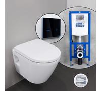 Duravit D-Neo Compact Pack complet cuvette suspendue et bâti-support neeos,, 2587092000+16746BM#SET,