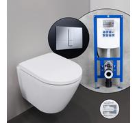 Duravit D-Neo Compact Pack complet cuvette suspendue et bâti-support neeos,, 2588092000+16791CR#SET,
