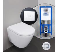 Duravit D-Neo Compact Pack complet cuvette suspendue et bâti-support neeos,, 45880900A1+16601WH#SET,