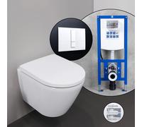 Duravit D-Neo Compact Pack complet cuvette suspendue et bâti-support neeos,, 45880900A1+16791WH#SET,