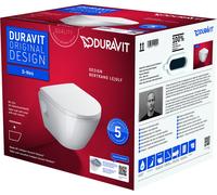 Duravit WC mural D‑Neo 45870900A1 sans rebord avec siège blanc