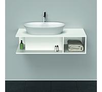 Duravit D-Neo, meuble sous-lavabo suspendu, largeur 1000 x profondeur 550mm, 1x compartiment ouvert sur le côté droit, DE492901818, Couleur: Décor blanc mat