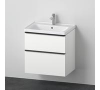 Duravit d-neo ensemble de meubles avec meuble avec 2 tiroirs à fermeture douce 65x20x48cm incl. lavabo blanc mat de012001818