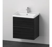 Duravit d-neo ensemble de meubles de salle de bain sous meuble 65x20x48cm 2 tiroirs softclose avec lavabo noir chêne mat de012001616