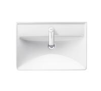 Duravit D-Neo vasque 2366650000 65 x 44 cm, avec trou pour robinetterie, trop-plein, plage de robinetterie, blanc